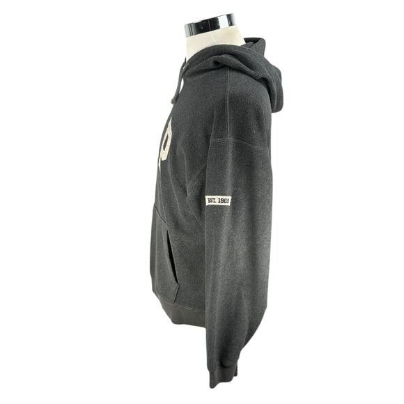 Vintage Gap Fleece Hoodie Men’s Small Gray Pocket Pullover 90s Spellout Korea - Picture 3 of 10